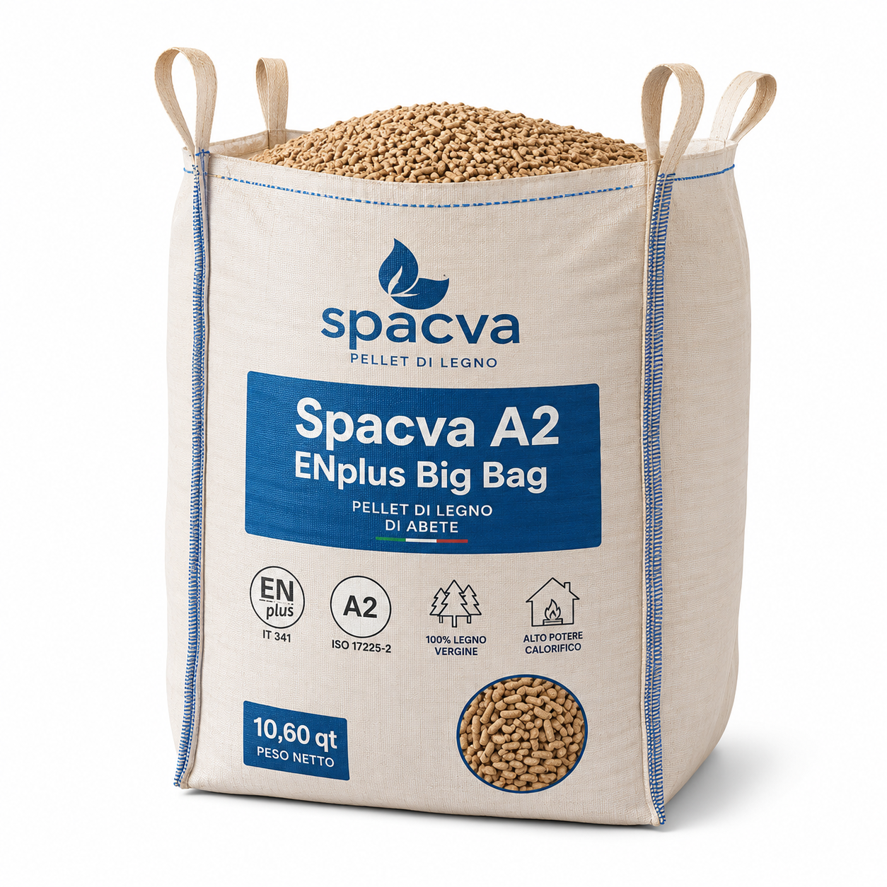 Pellet Spacva A2 ENplus Big Bag da 10,60 qt